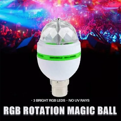 £5.25 • Buy E27 3W LED Party Lamp Stage Light Bulb Disco Lamp Rotating Bulb Crystal Ball