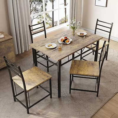 5 Piece Modern Kitchen Dining Room Table Set For 4 Person Dinette With Chairs • $165.99