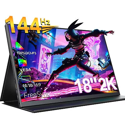 UPERFECT 144Hz Portable Monitor 18  2K Screen Gaming Monitor Für PS 5/Xbox/Handy • $439.99