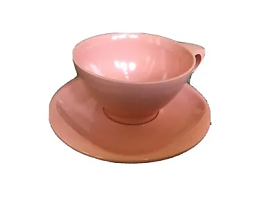Boontonware ~ Mid-Century  Melmac Melamine Pink Cup And Saucer Set ~ New • $4.99