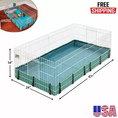 Guinea Pig Habitat Animal Cage Accessories 8 Sq Ft Durable Indoor Outdoor Teal • $62.99