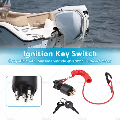 5005801 Ignition Key Switch W/ Safety Lanyard Suitable For Evinrude/Johnson OMC • $37.50