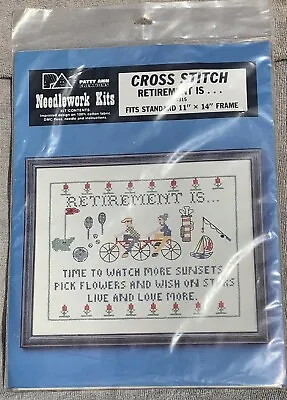 Patty Ann Creations Cross Stitch Retirement Is-Needlework Kit Vintage Sealed 315 • $5.99
