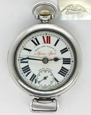 £320 • Buy Solid Silver WATCH Pocket ALPINA Sport RARE Adapter Wrist And Pocket Watch