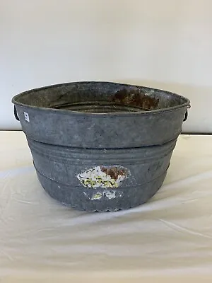 Vintage ReevesGalvanized Bushel Measure ~ Galvanized Bushel Basket ~ As Found • $35