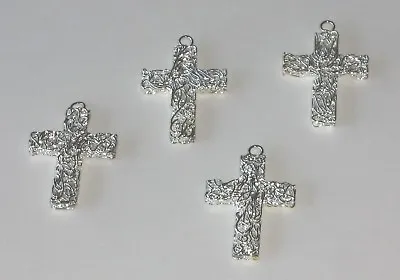 Cross Ornaments Christmas Miniature Metal Wire Silver Color 1  1/2  Mini Trees • $9.95
