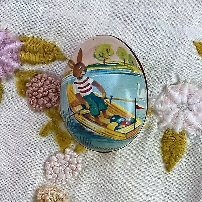 VintageSwiss/Ian Logan Design/Easter Bunny Fishing For Easter Eggs Candy Tin • $9.99