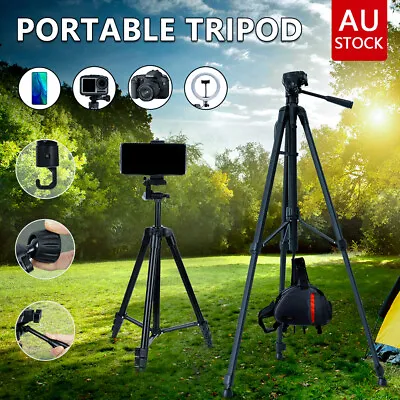 $35.99 • Buy Professional Camera Tripod Stand Mount Phone Holder For IPhone DSLR Travel AU