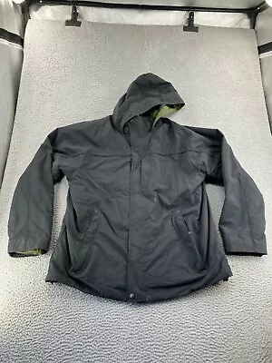 LL Bean Jacket Mens Extra Large Tall XLT Black Ski Thermal 3 In 1 Hooded Coat • $34.99