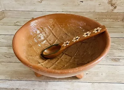 Molcajete Mexicano Con Cuchara De Barro Mexicano Terra Cota Molcajete & Spoon • $38