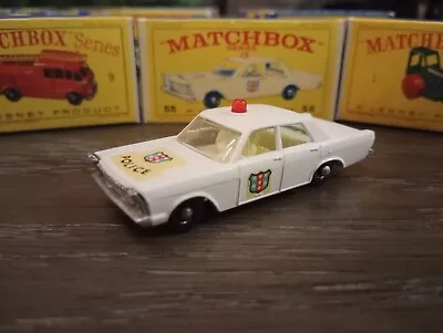 Vintage Original Lesney Matchbox 1966 #55 Ford Galaxie Police Patrol Car VNM • $32.99