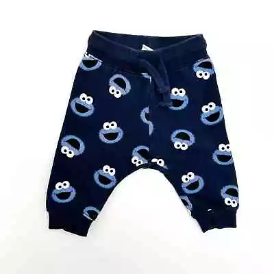 H&M X Sesame Street Cookie Monster Sweat Pants 4-6m • $10