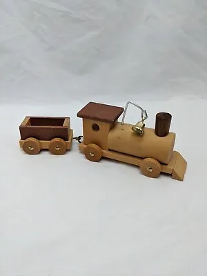 Set Of (2) Vintage Wooden Train With Bell Toy Figures • $19.99