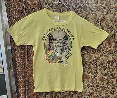 Vintage 70s Emerson Lake & Palmer Works Tour 1977 Men's T Shirt Medium 38-40 • $59