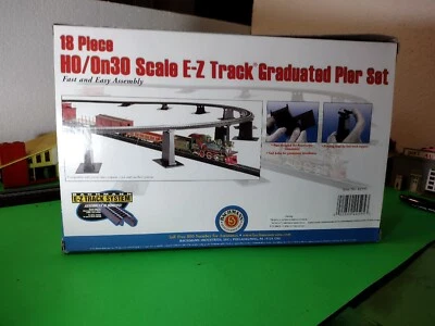 $19 • Buy Ho Scale, Bachmann E-z Track Graduated Pierset