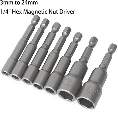 3-24mm Magnetic Hex Nut Driver Set 1/4  Shank Metric Nut Setter Power Drill Bit • $93.25