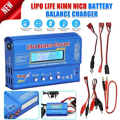 IMAX B6 Battery Balance Charger 80W Lipo NiMh Li-ion Ni-Cd RC Charger Discharger • $33.89