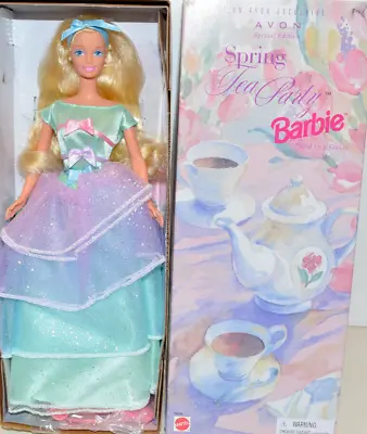 BARBIE SPRING TEA PARTY  Mattel 1994 NIB  Collectible Avon • $28.90