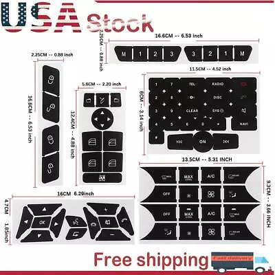 For Mercedes Benz Car Button Door Steering A/C Window Radio Repair Stickers Set • $5.49