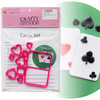 Card Suits Poker Night Icing Cutter Set Of 9 Cake Decorating Crafting • £6.25