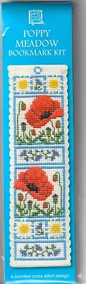 £6.50 • Buy Textile Heritage Counted Cross Stitch Bookmark Kit - Flowers - Poppy Meadow
