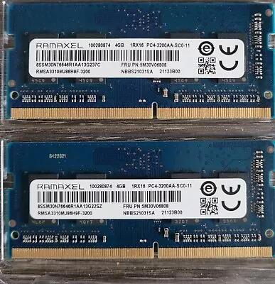 Ramaxel DDR4 PC4-3200 RAM 8GB Pack (2 X 4GB) • £18