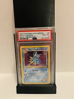 PSA 8 2000 Pokémon Gym Heroes Misty’s Seadra Holo- Prerelease  • $120.88