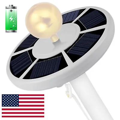 Solar Powered Flag Pole Light 26 LED Auto Active Super Bright Waterproof USA • $19.95