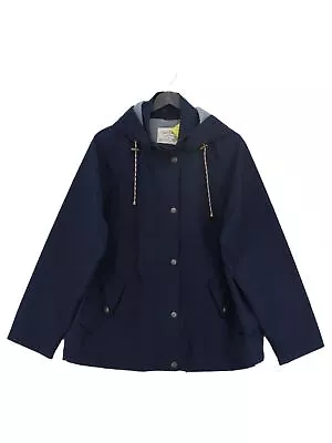 FatFace Women's Coat UK 16 Blue Cotton With Nylon Other Rain Coat • £26.50