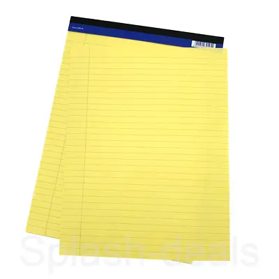 A4 Legal Executive Pads Yellow Feint Ruled - Quality Margin Lined 70GSM Paper • £4.99