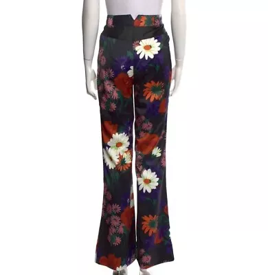 Staud Black Pattern Print Printed Wide Leg Pants US 2 SM • $65