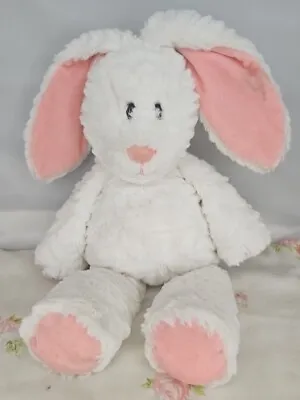 Mary Meyer FLOPPY WHITE BUNNY RABBIT PINK EARS Plush Stuffed Animal 11” Lovey • $19.99