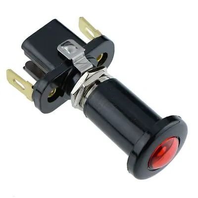 Red Off-On Illuminated Push Pull Switch 12VDC 10A A3-7A-01 • £4.89