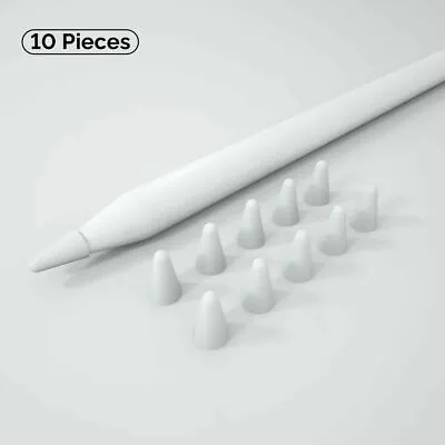 10 Nib Cap For Apple Pencil 1/2 Silicone Touchscreen Pen Tip Case Cover (NO PEN) • £1.98