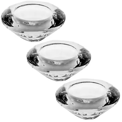 £7.49 • Buy 3/6/12 Set Cut Crystal Glass Tealight Candle Holders Home Décor Wedding Display