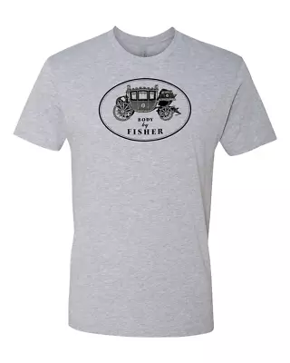 $19 • Buy Brand New BODY BY FISHER Retro 1955 1956 1957 1958 59 Logo V8 Emblem Shirt Conv