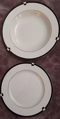 Mikasa MIDNIGHT 2 8.5  Bowls 4 Salad Plates 7.5  Fine China Made In Japan • $59.99