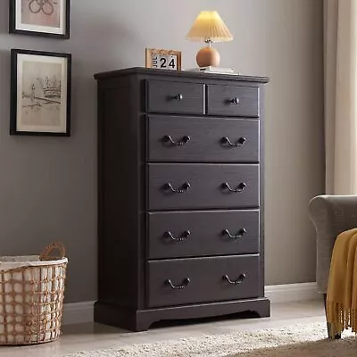 T4TREAM 7 Drawers Dresser Chests For Bedroom Wood Rustic Tall Chset Of Drawers • $298.99