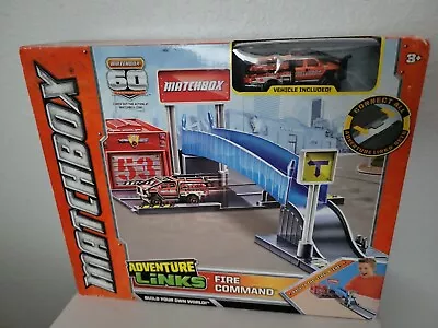 NEW MATCHBOX ADVENTURE LINKS 60TH ANN FIRE COMMAND VEHICLE CAR PLAYSET 2012! B13 • $49.99