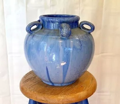 Vintage Fulper American Art Pottery Blue Pot Large Vase Arts And Crafts Mission • $895