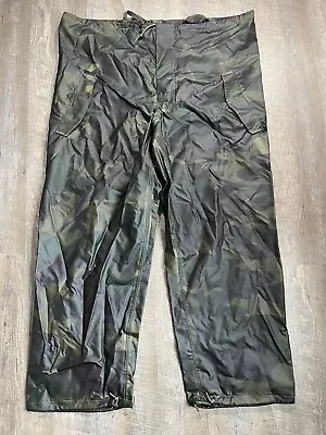 U.S. Military Woodland Camouflage Wet Weather Rain Pants Cover X-Large • $16.99
