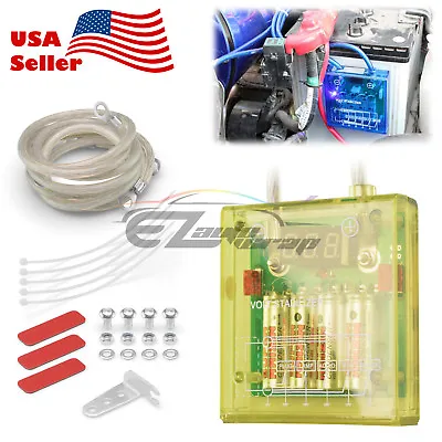 Universal Car Battery 88% Voltage Stabilizer Regulator Ground Wire Power Fuel • $27.99