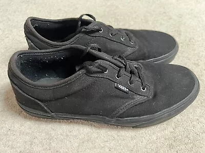 Vans Atwood Boy's Trainers In Black Canvas - Size 6 • £8.50