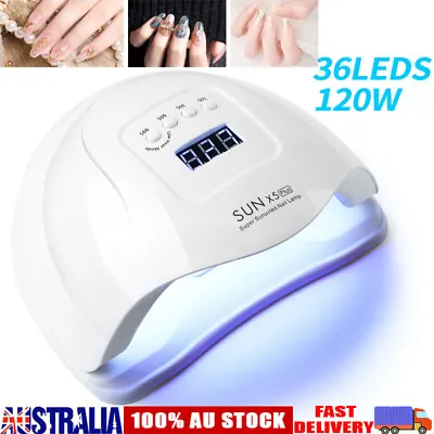 UV LED Light Nail Gel Polish Dryer Lamp 120W SUN X5 PLUS Manicure Curing Machine • $19.99