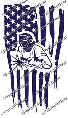 American WelderIron WorkerMechanicAmerican FlagMillwrightCustom Vinyl Decal • $5.95