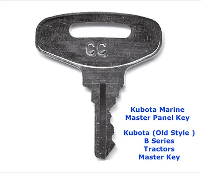 KUBOTA Marine Master Panel Engine Key Tractor Skid Steer Sweepers Mini Backhoe  • $7.64