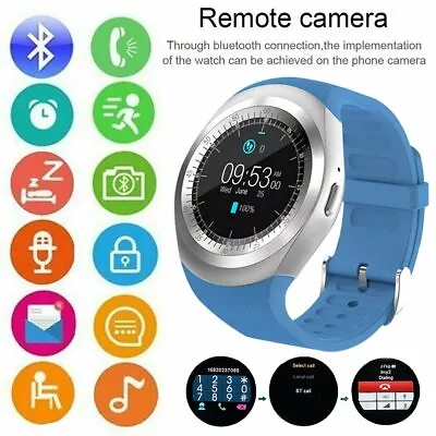 $20.98 • Buy Waterproof Y1 Smart Watch SIM Camera Wristwatch For IPhone Samsung Android Phone