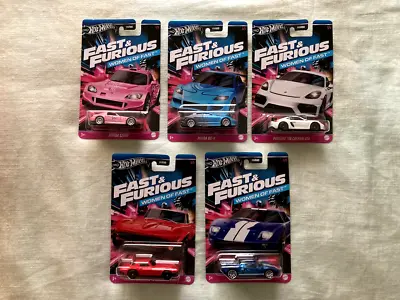 Hot Wheels - Fast & Furious Women Of Fast 5 Car Set - Mazda RX-8 Honda S2000 • $54.90