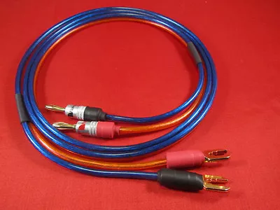 6 Ft Q Power Cable 12 Gauge Speaker Wire 2 Spade  To 2 Banana Plugs  • $18.95