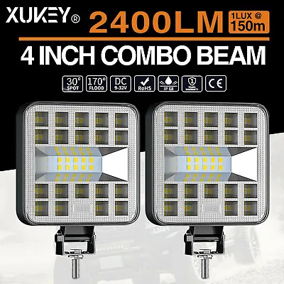 2x 4inch 29 LED Work Lights Spot Flood Light Bar Reverse 4WD 12V 24V Driving Car • $18.99